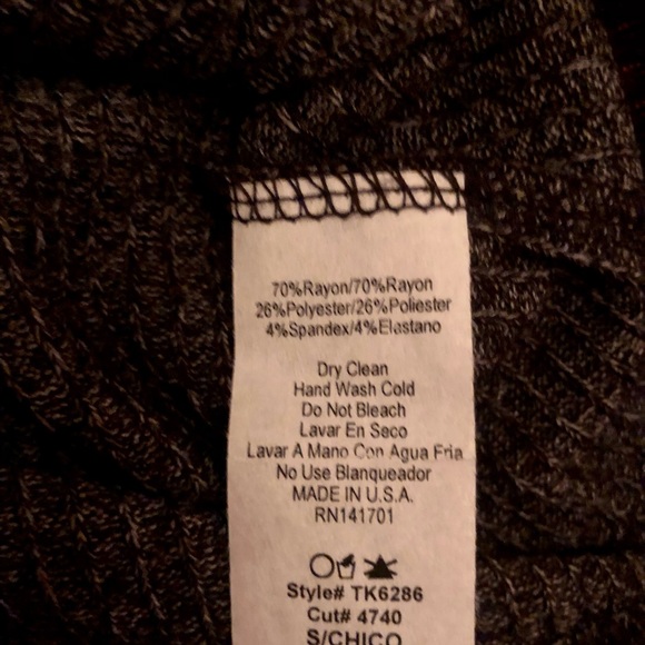 New NWT 143 Story Black & gray heathered ribbed turtleneck long sweater tunic M - Picture 7 of 10